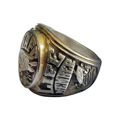 Vintage NAFC Life Member Sterling Silver Ring Size 8.5