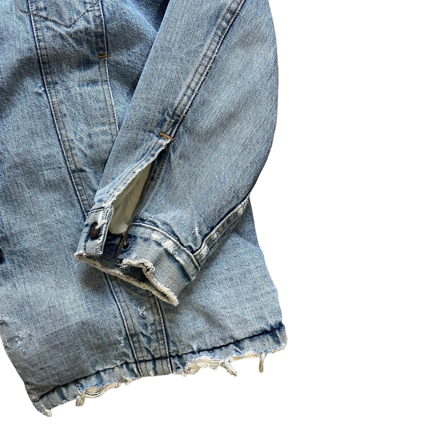 Vintage Worn To Perfection Levi’s Denim Sherpa Jacket 44 XL