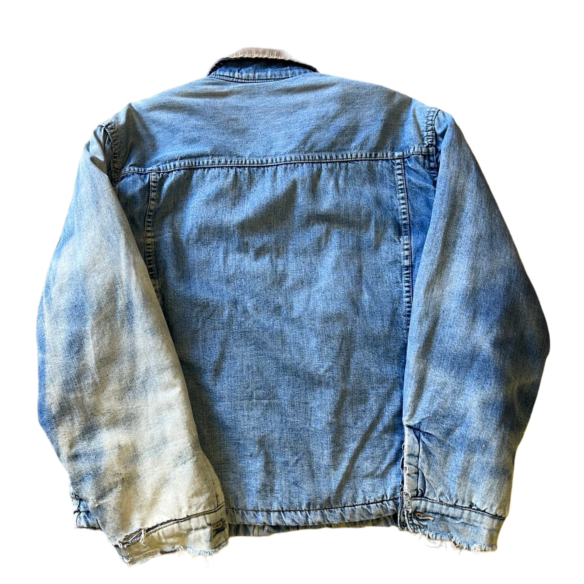 Vintage Big Smith Denim Chore Jacket Work Wear Heavily