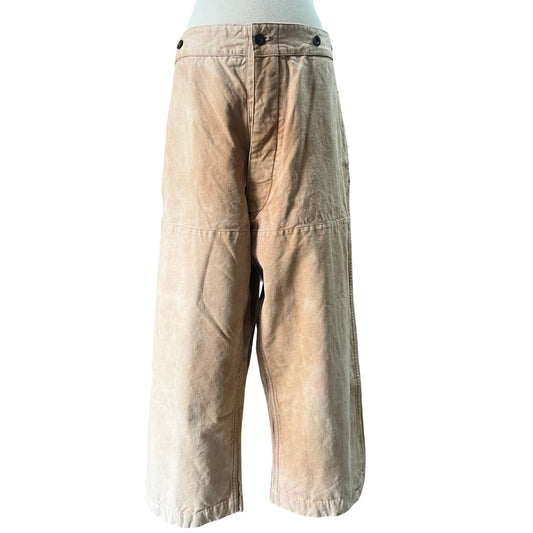 Vintage 1940’s French Duck Canvas Buckle Back Chore Pants