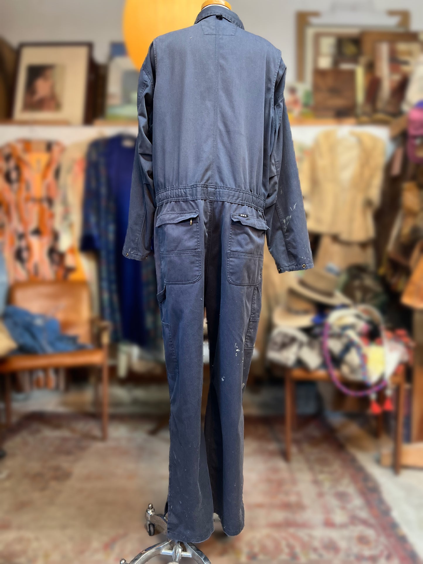 Vintage 1950’s Key Mechanics Coverall Jumpsuit Heavily Distressed XXL