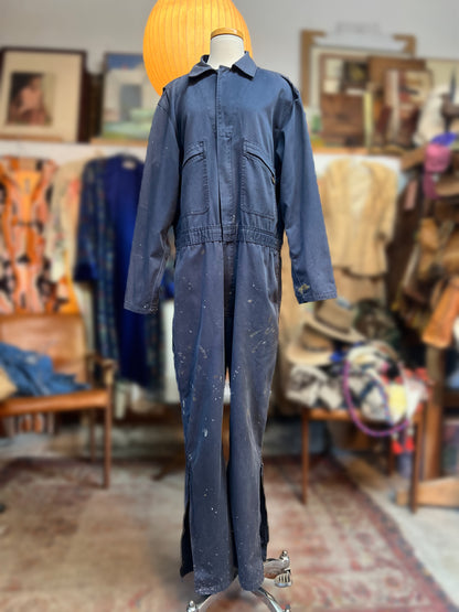 Vintage 1950’s Key Mechanics Coverall Jumpsuit Heavily Distressed XXL