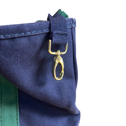 Vintage Lands End Canvas Zip Top Tote