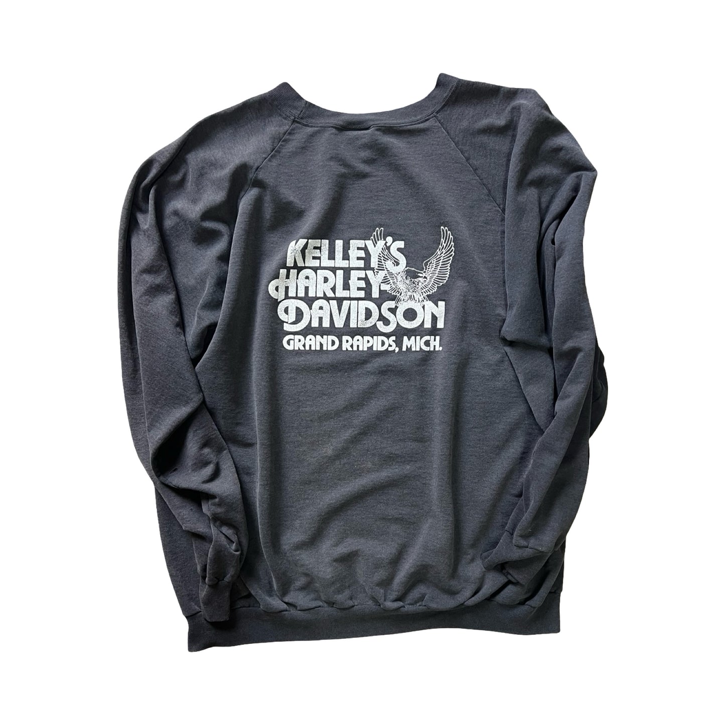 Rare Vintage 1980’s Harley Davidson Double Sided Raglan Sweatshirt XXL