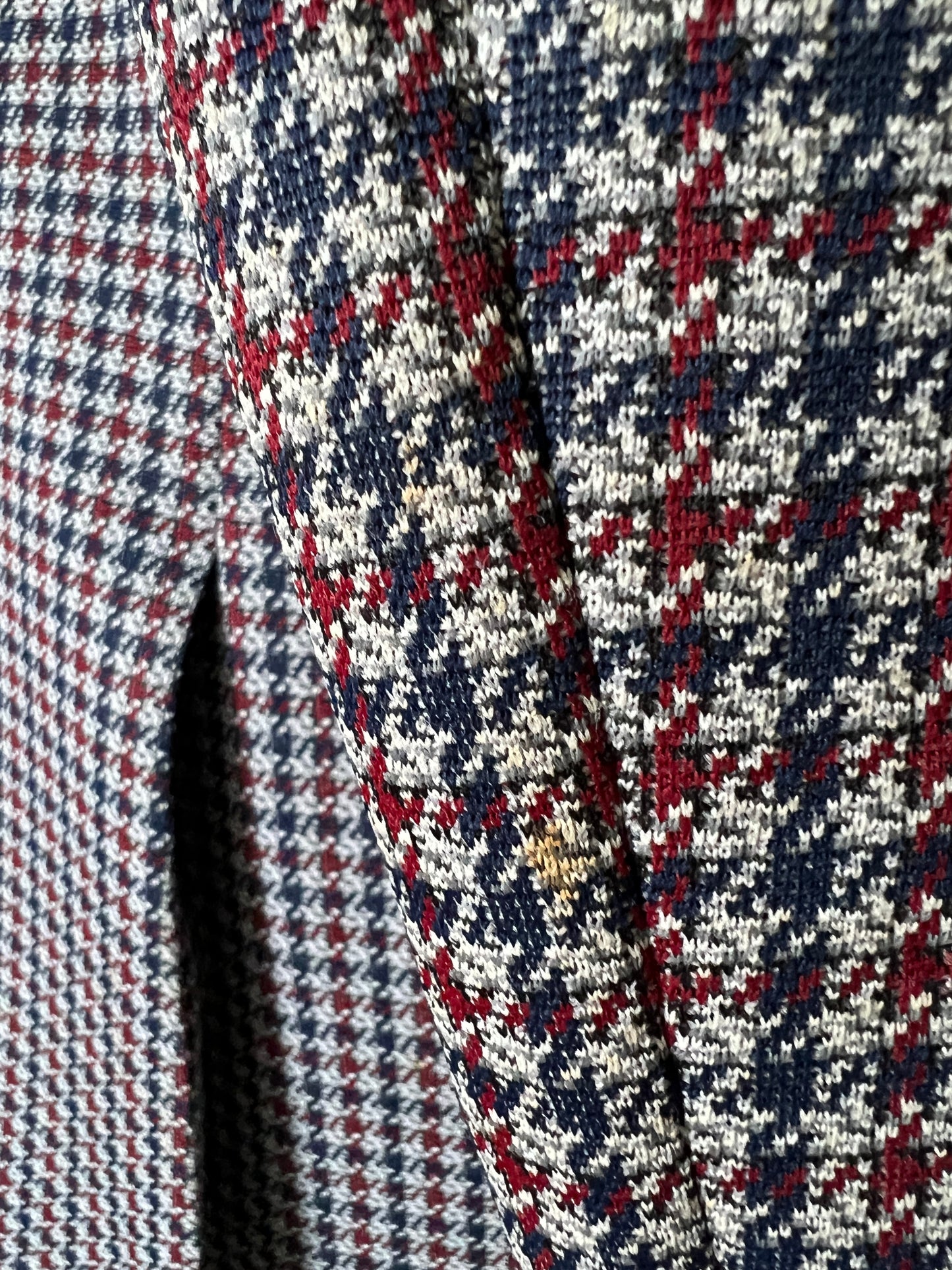 Vintage 1970’s Anderson Little Double Knits Houndstooth Blazer XL