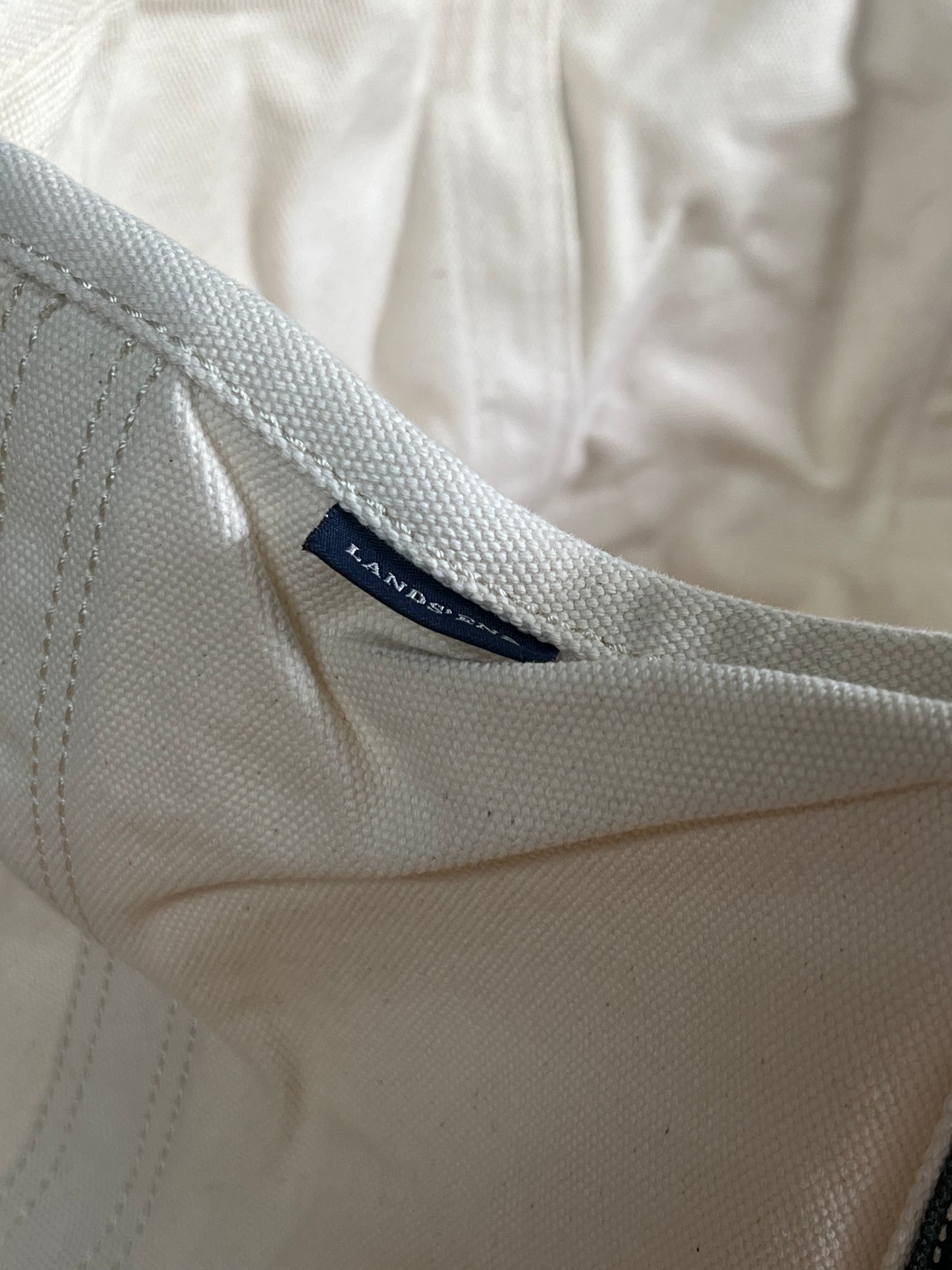 Vintage 90’s Rare Lands End Rectangular Canvas Tote XL