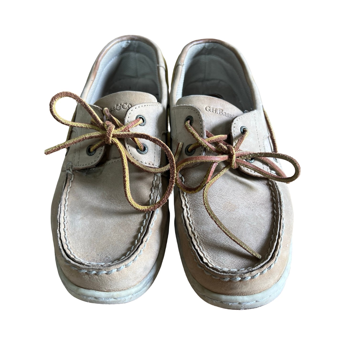 Vintage 90’s GH Bass Natural Boat Shoes 8.5