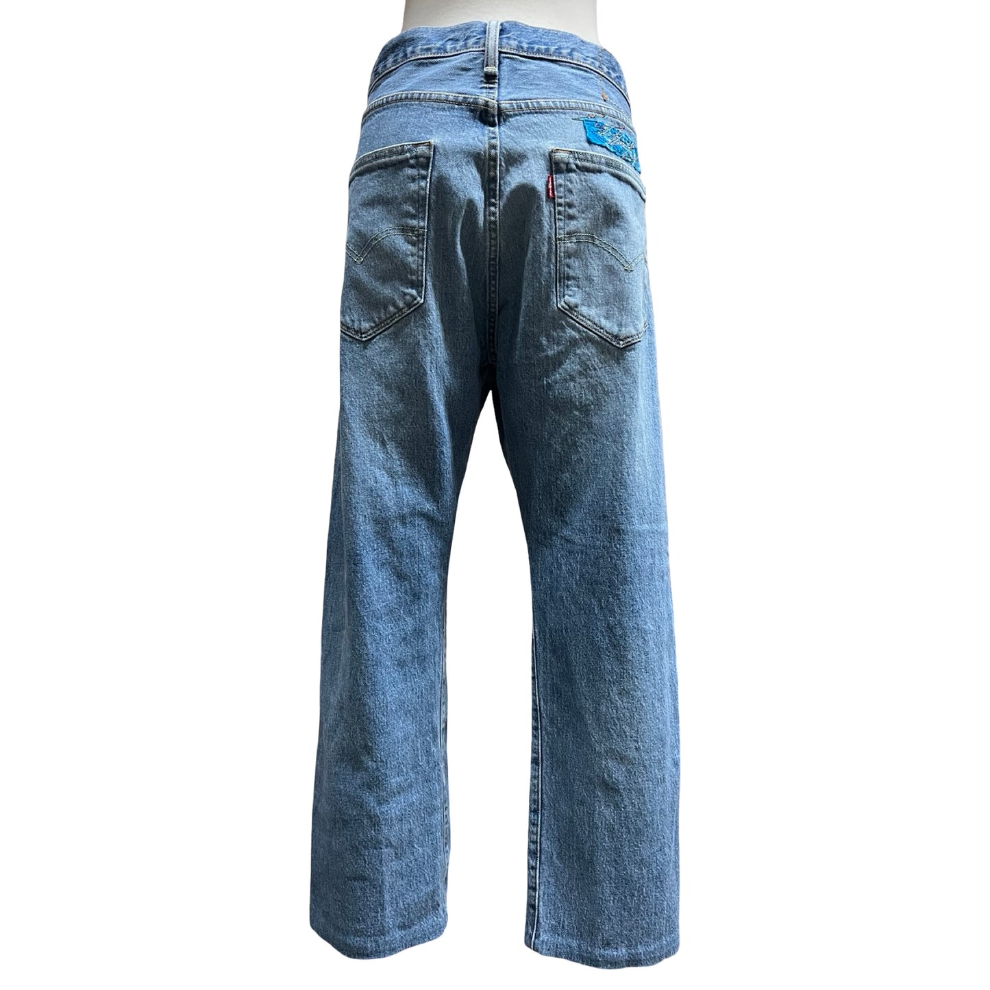 Rare Rialto Jean Project for Free People Bandana Patched Levis 501 36