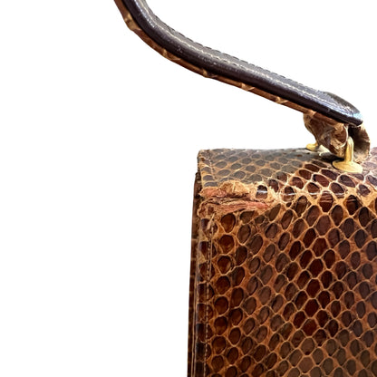 Vintage 1950’s Snakeskin Top Handle Purse
