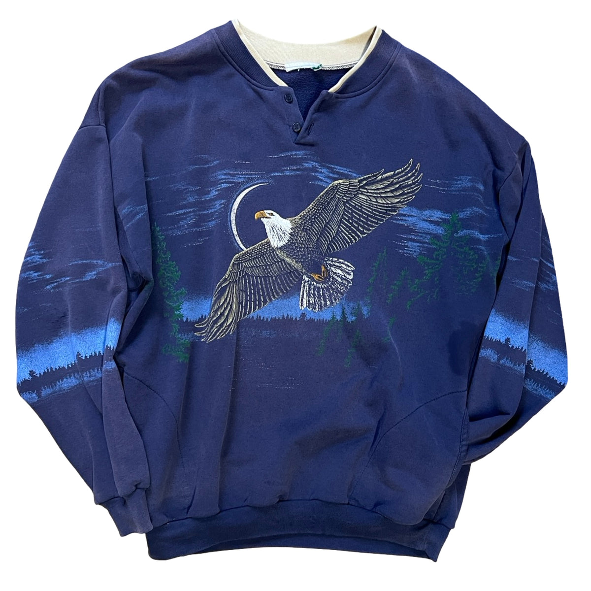 Vintage 1990’s Eagle Henley Sweatshirt XL