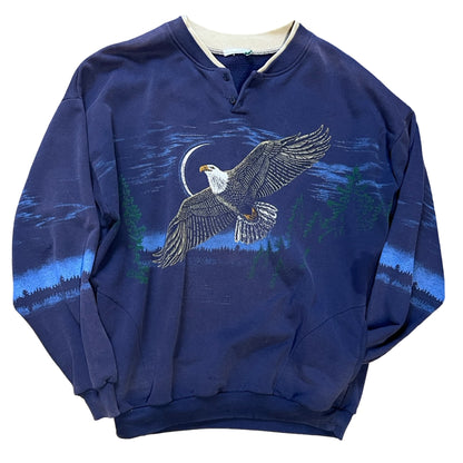 Vintage 1990’s Eagle Henley Sweatshirt XL
