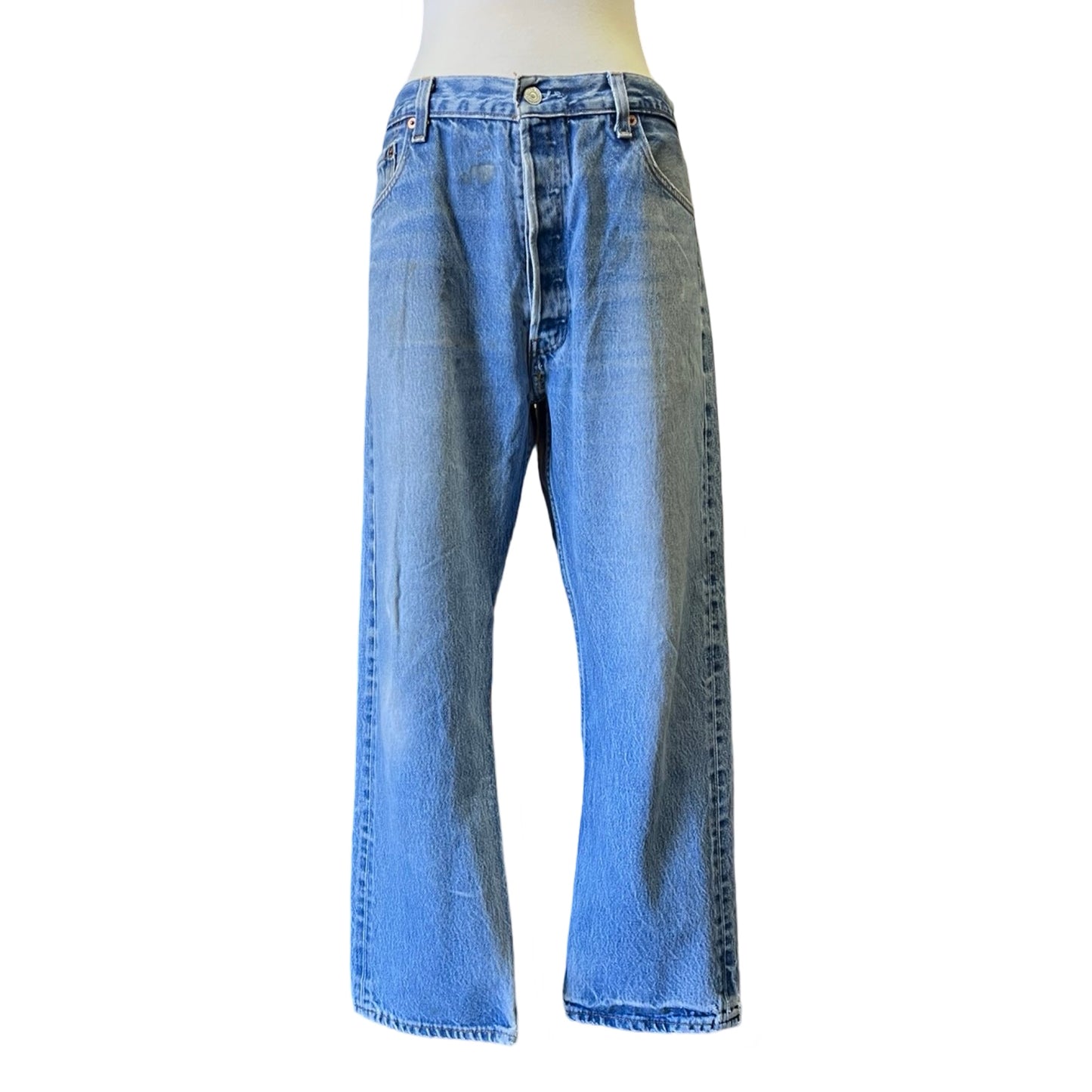 Vintage Levi’s 501 Distressed Well Worn & Faded Denim 501’s 35 x 26.5