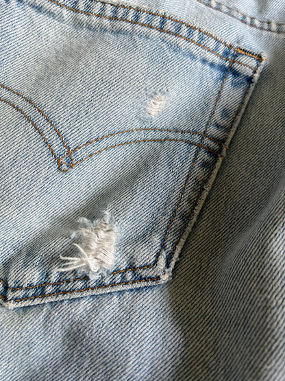 True Vintage Faded Blank Tag Levi’s 505 Made In Texas USA 34X26