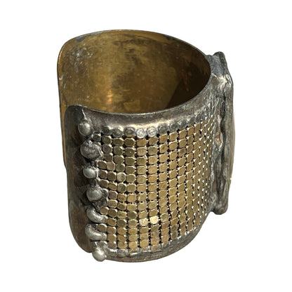 Signed Mikal Winn 2015 Crystal Chain Mail Brutalist Cuff