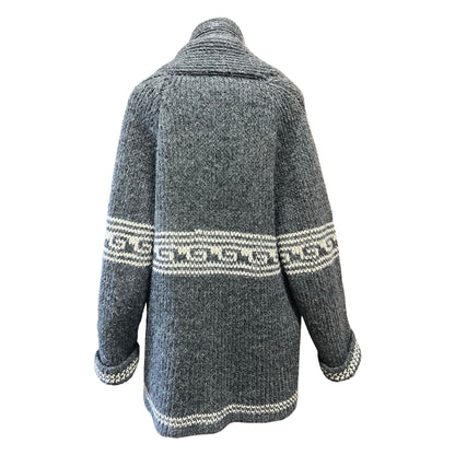 Vintage 1970’s Hand Knit Oversized Cowichan Cardigan XL