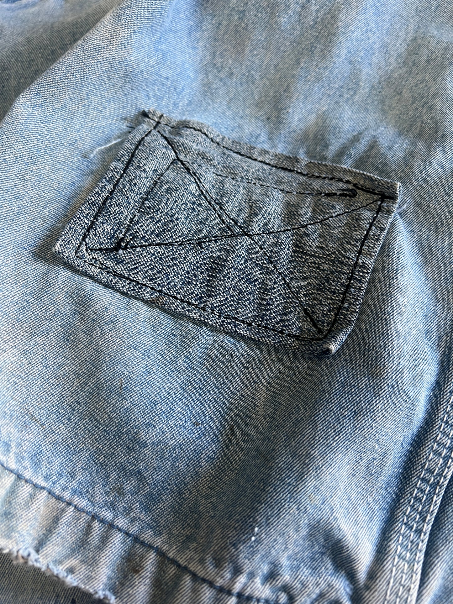 Vintage Faded Distressed Worn To Perfection Big Smith Overalls w/ Patch
