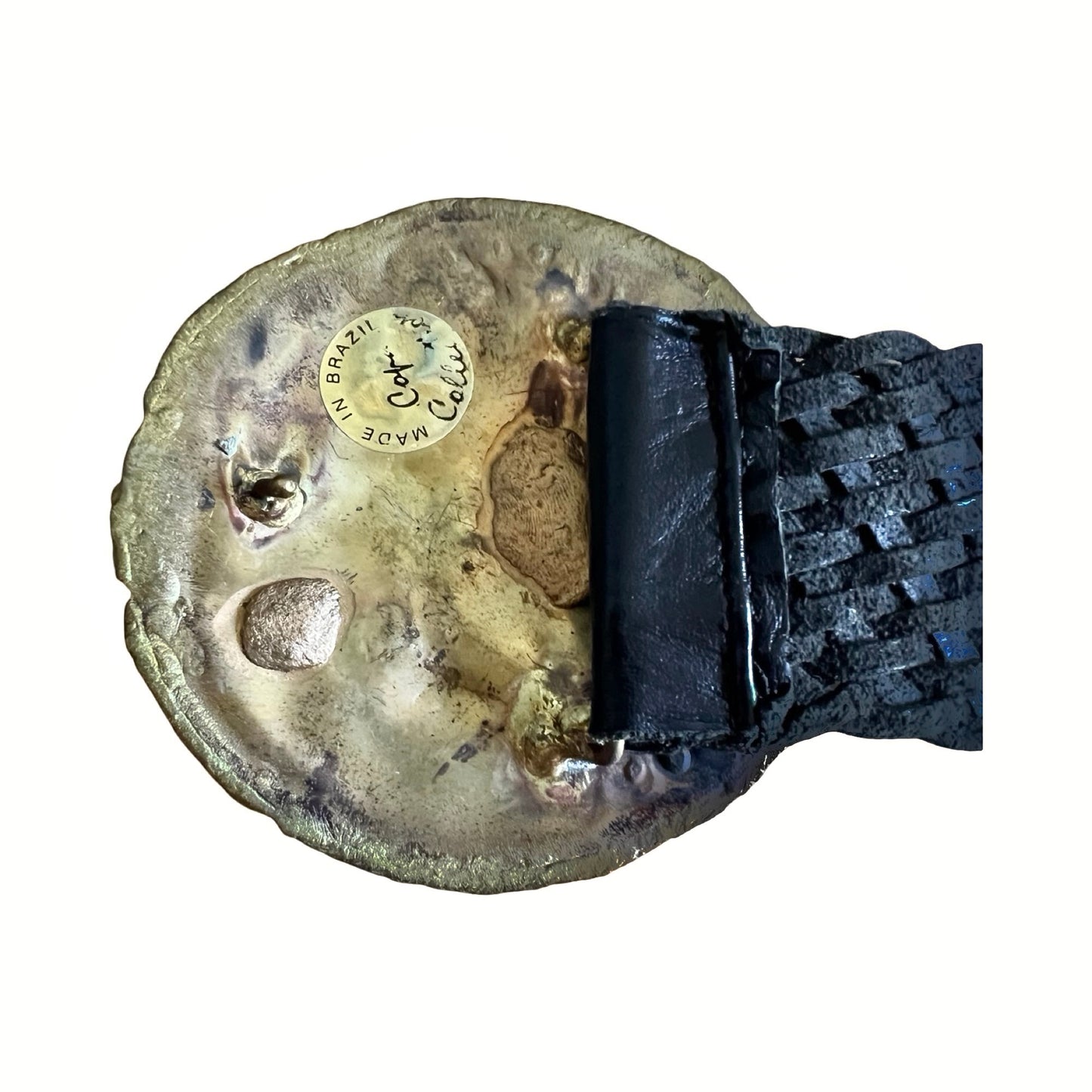 Stunning Rare 70’s Signed Brutalist Brass Copa Collection Belt