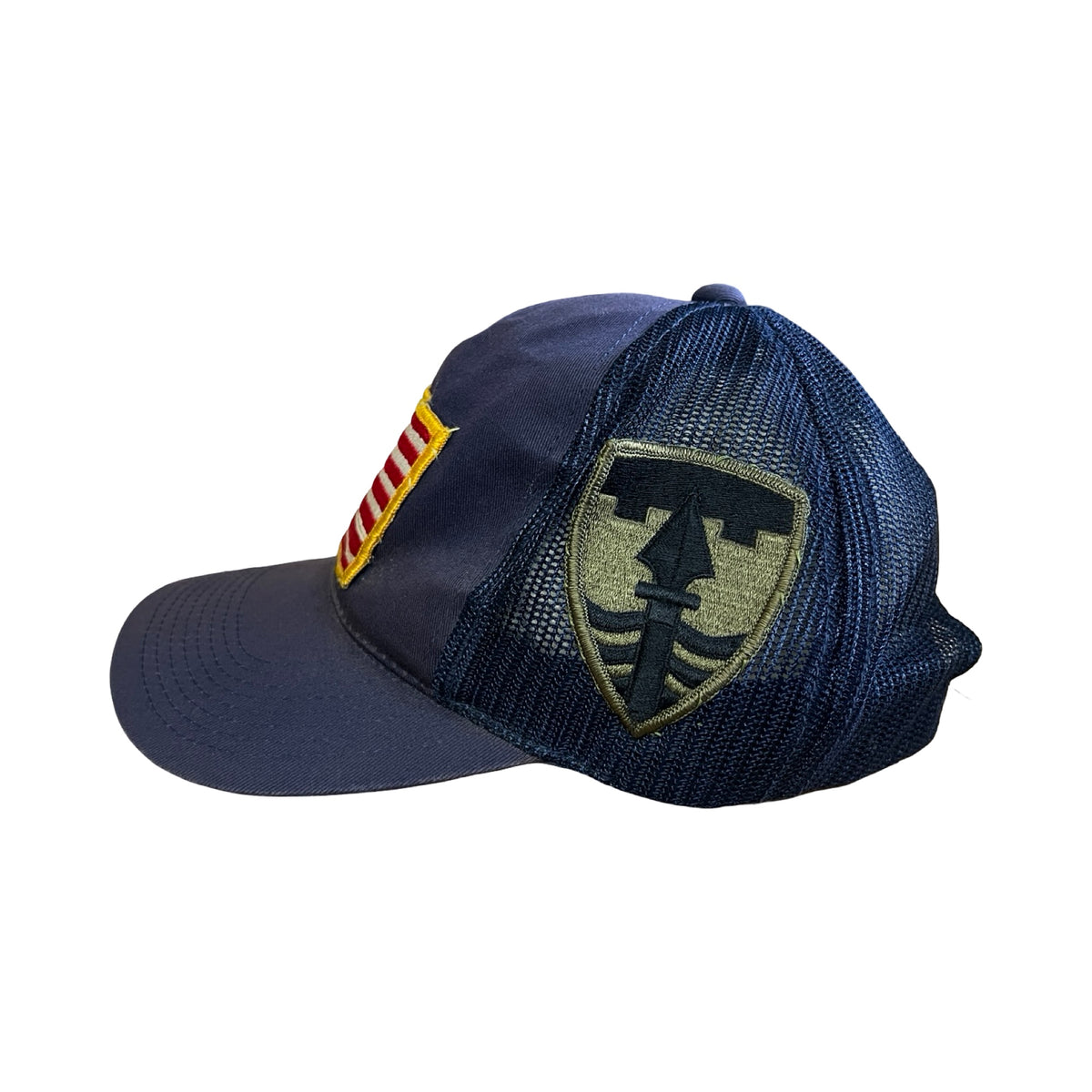 Vintage Army American Flag Patched Hat