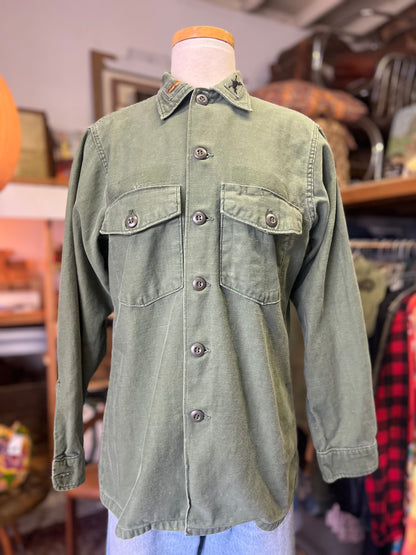 Vintage Army Jacket w/Patches and Original Beauchamping Art Sample “I Love My Family” Tribe Transfer