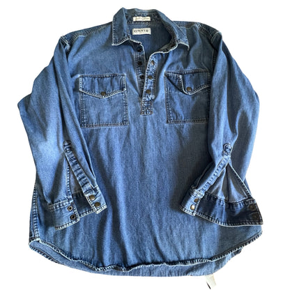 Vintage 80’s Orvis Denim Pullover Shirt XL