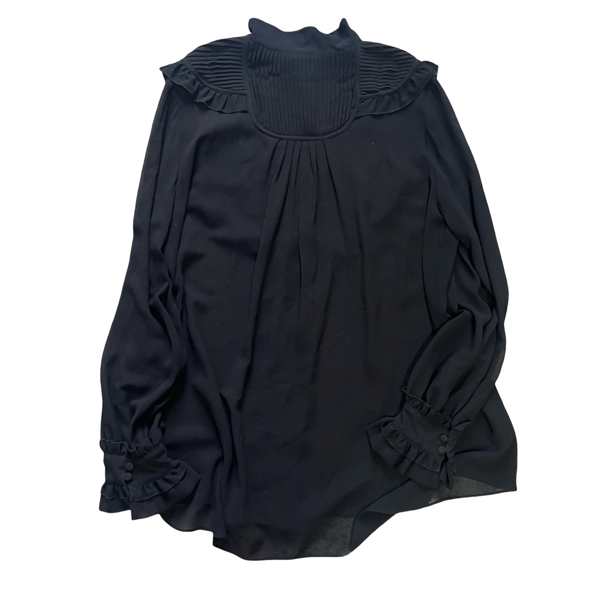 For Love & Lemons Sheer Ruffle Top L