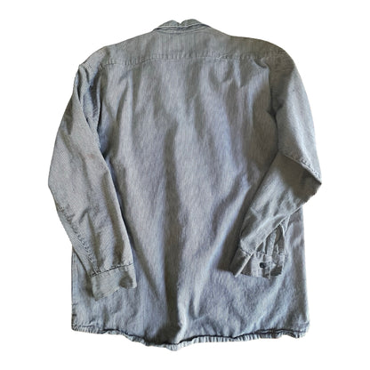 Vintage Heavily Distressed Hickory Stripe Work Shirt XL/XXL