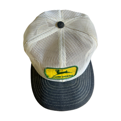 Rare Vintage 80’s John Deere Mesh & Denim Snap Back Trucker Hat