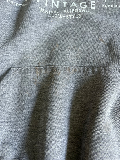 Vintage Oversized Distressed Gray Russell Hoodie w/ MV Logo XL #25