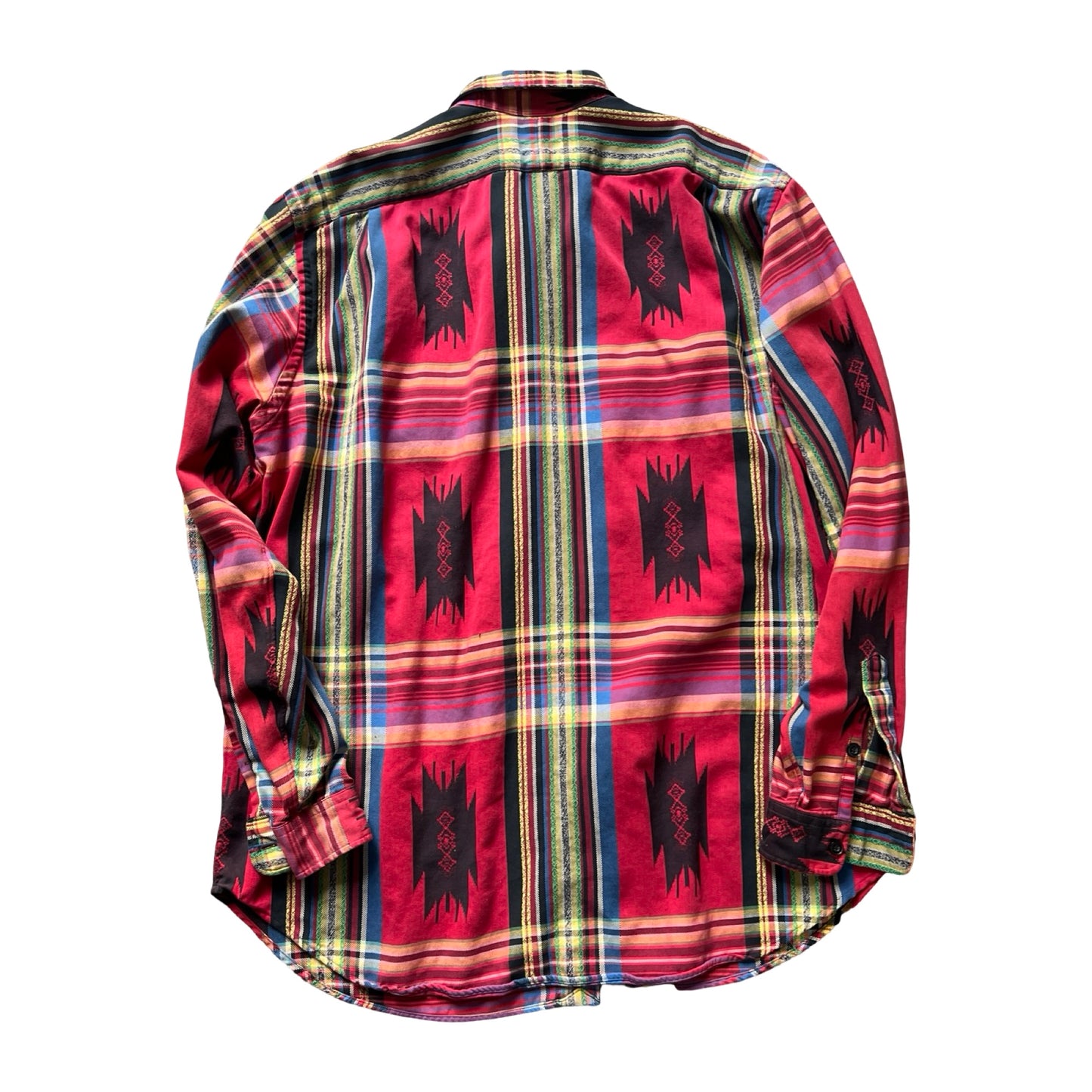 Vintage Polo Ralph Lauren Aztec Print Shirt XXL TG