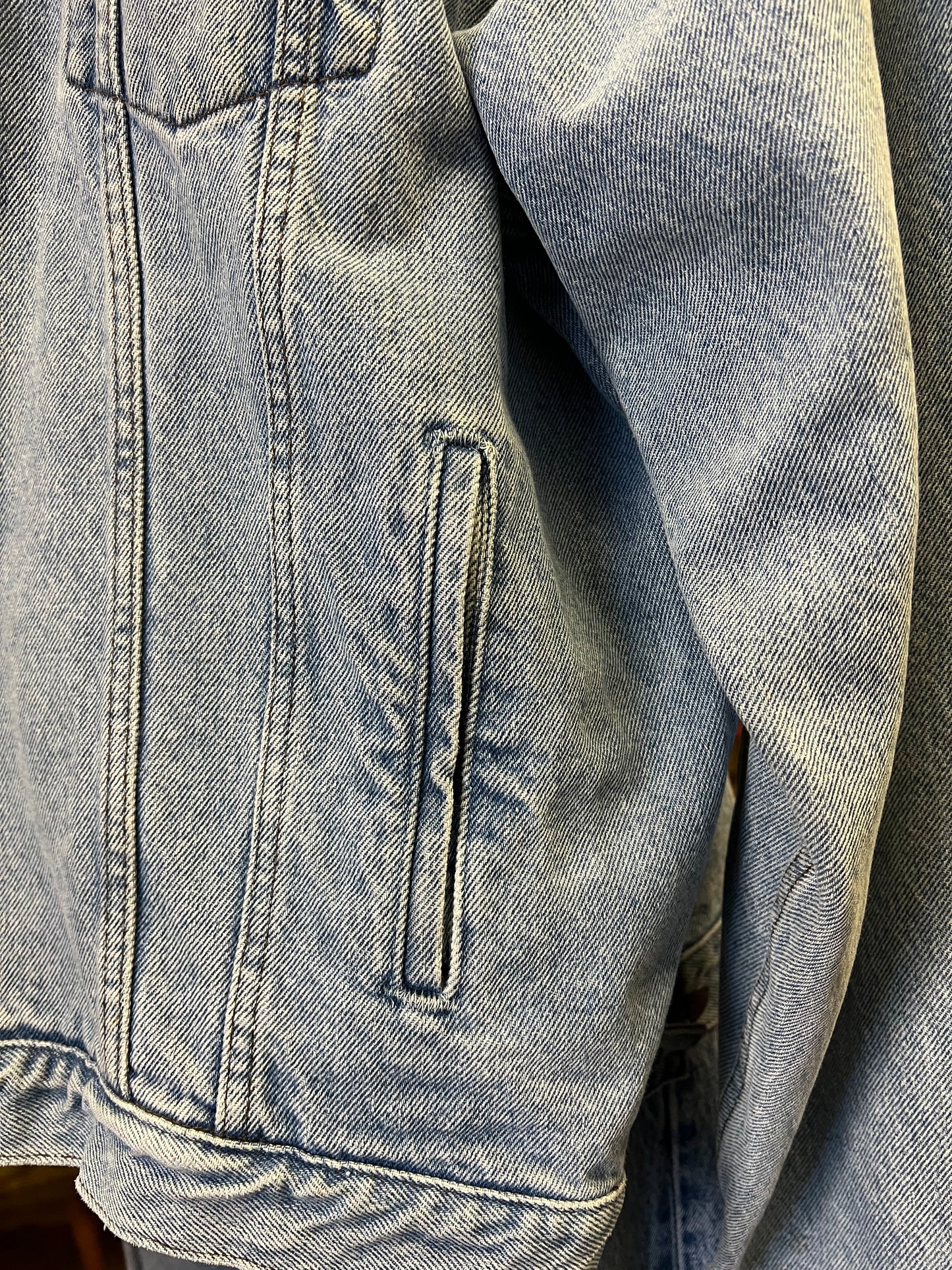 Vintage Harley Davidson Oversized Denim Jacket Back Patch XL