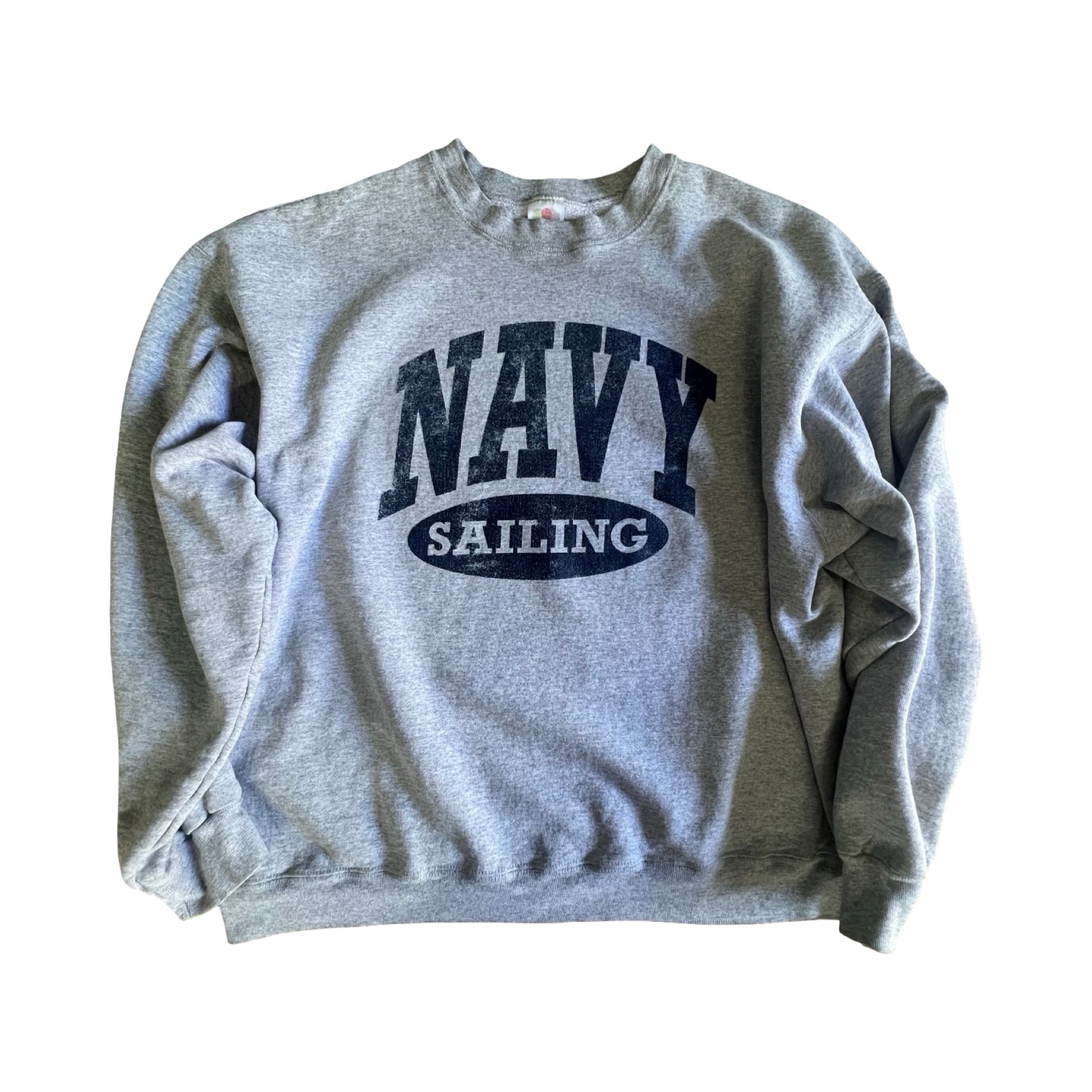 Vintage Navy Sailing Oversized Sweatshirt 2XL