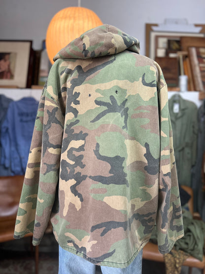 Vintage 80’s Field n’ Forest Hooded Camo Zip Front Jacket