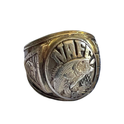 Vintage NAFC Life Member Sterling Silver Ring Size 8.5