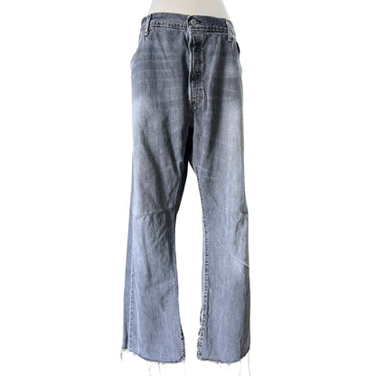 Vintage Y2K Levi’s 501 Distressed Faded Black Raw Cut Hem