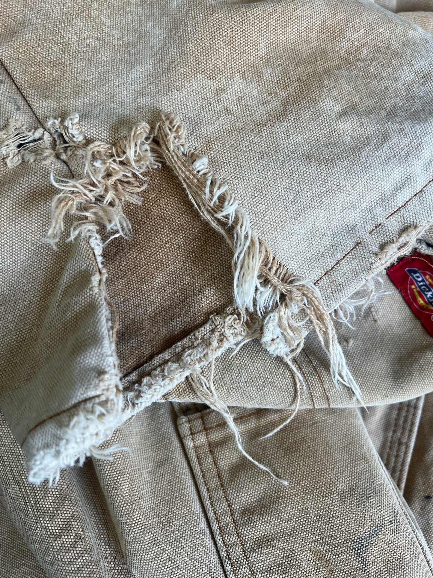 Vintage Heavily Distressed & Thrashed Dickies Canvas Carpenter Pants