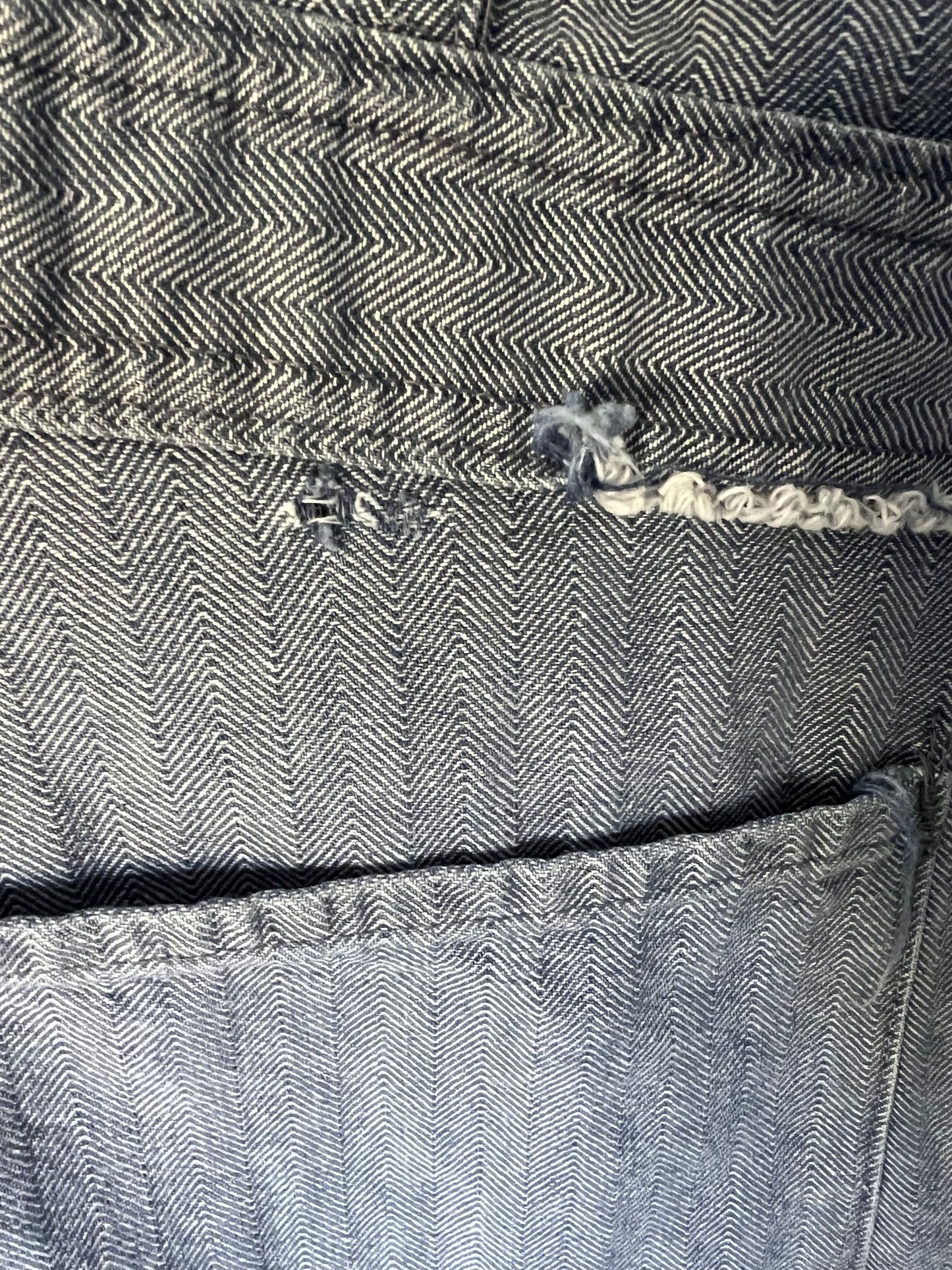 Vintage Dickies Herringbone Twill Distressed Denim Jumpsuit M 42R