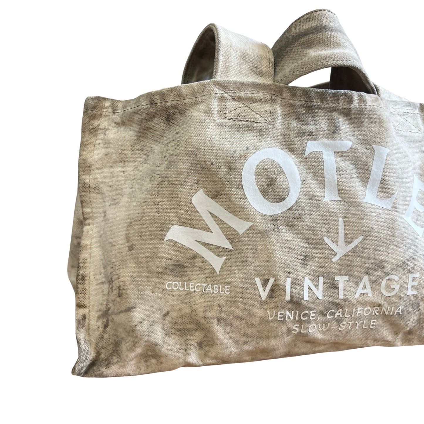 Vintage 1940’s Heavily Distressed Canvas Lineman Tote w/ MV Logo Rare Size