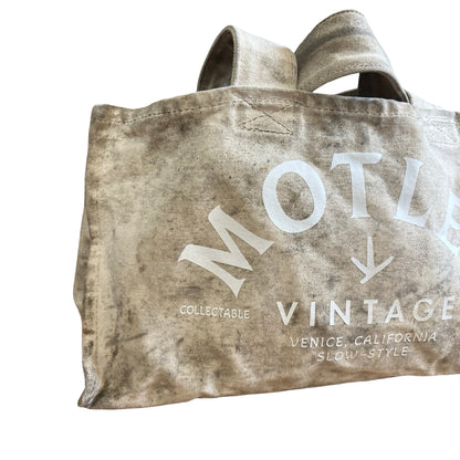 Vintage 1940’s Heavily Distressed Canvas Lineman Tote w/ MV Logo Rare Size