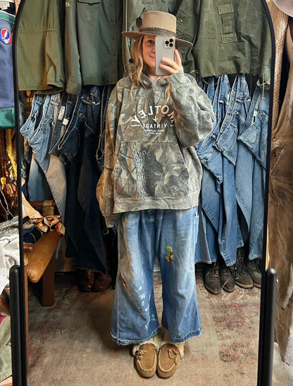 Vintage Oversized Distressed Camo Hoodie w/ MV Logo (Copy) XXXL #2