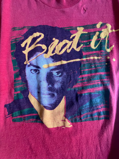 Vintage Original 1982 Michael Jackson Beat It Single Stitch Tee S
