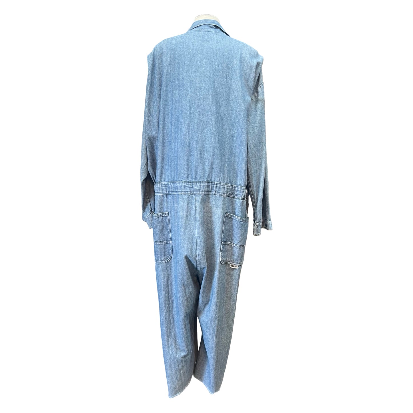 Vintage Oversized Berne Herringbone Twill Denim Jumpsuit XXL