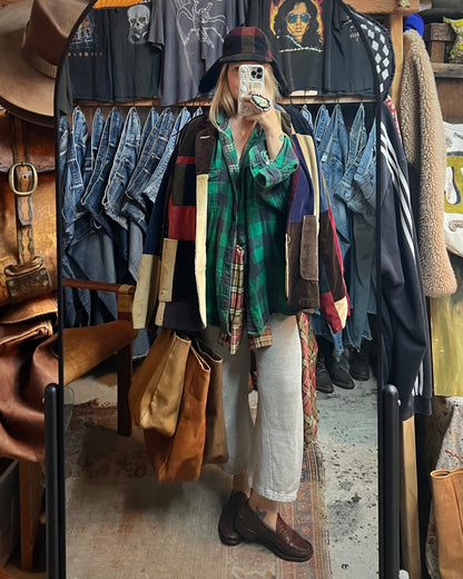 RARE Vintage LL Bean 1980’s Distressed Leather Tote XL