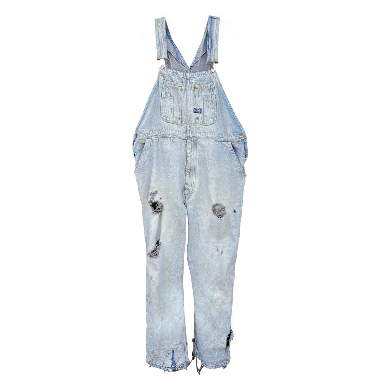Vintage Heavily Distressed & Faded Big Smith Overalls XL