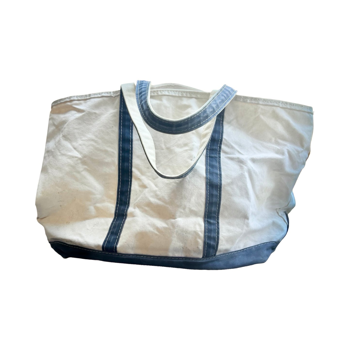 Vintage 1980’s LL Bean Distressed Zip Top Boat & Tote XL