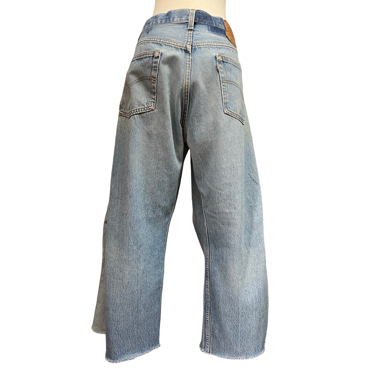 B-Sides Vintage Distressed Lasso Frayed Hem Jeans 32