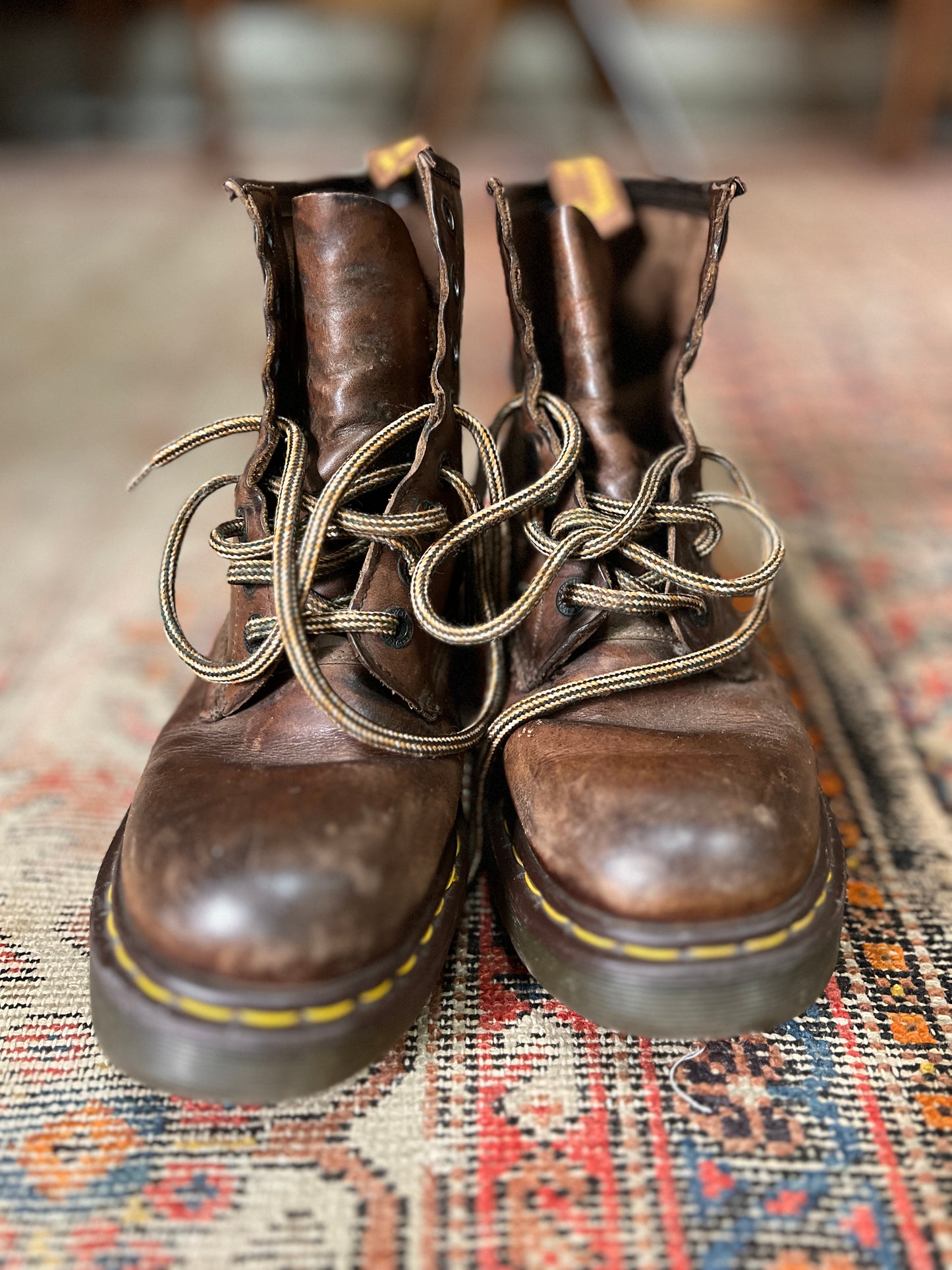 Vintage Distressed Chocolate Brown Doc Martens Mens 7/Women’s 9-10