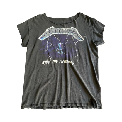 Vintage Metallica 1989 Ride The Lightening Tour Cut-Off Rock Tee