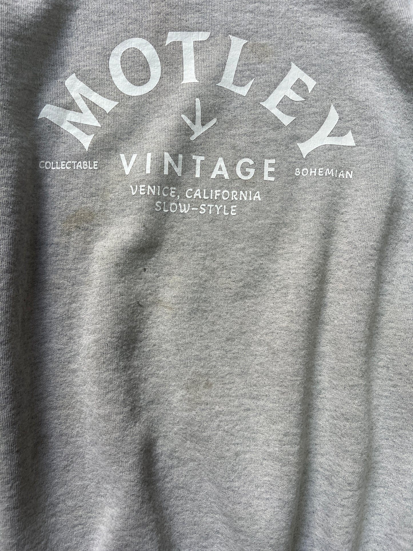 Vintage 1980’s Distressed Gray Fruit of the Loom Raglan Crewneck w/ MV Logo 3XL #29
