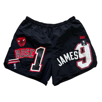 Vintage Reworked One Of A Kind Chicago Bulls Adidas Basketball Shorts XL