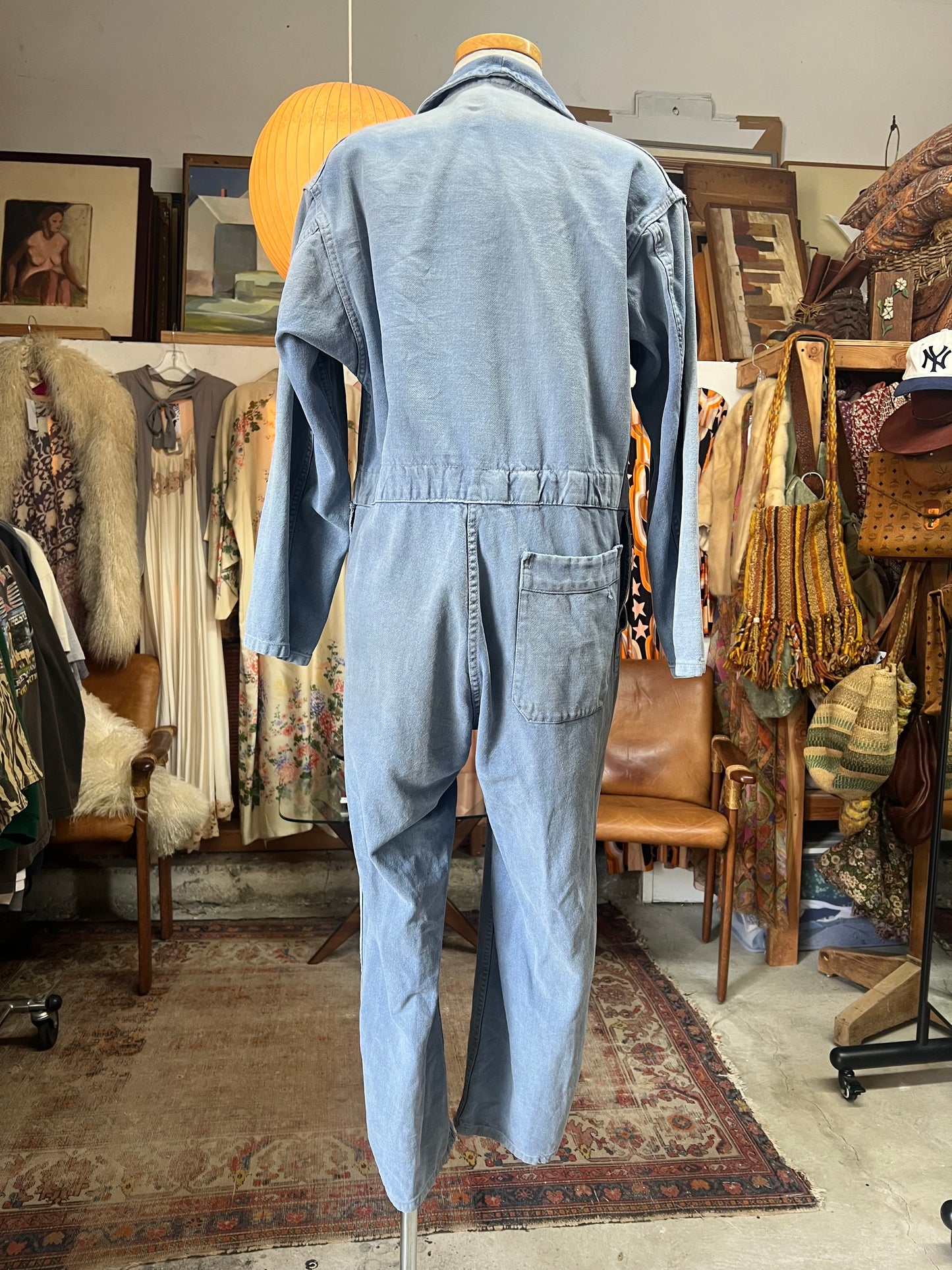 Very Rare Vintage 1950’s French Moleskin Jumpsuit by Populaire